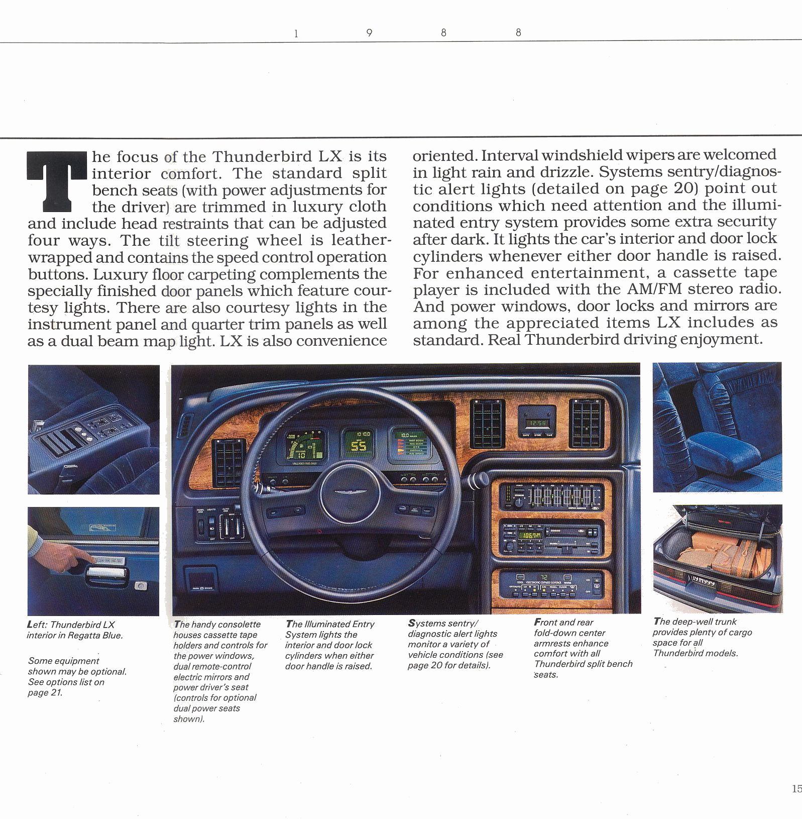 1988 Ford Thunderbird brochure
